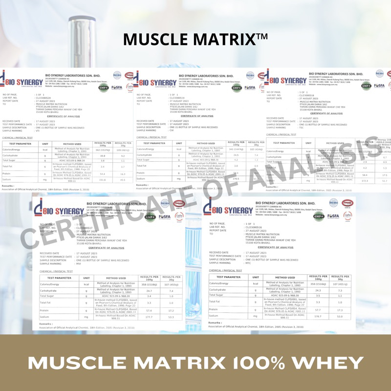 MUSCLE MATRIX 100% WHEY PROTEIN [HALAL] | Shopee Malaysia