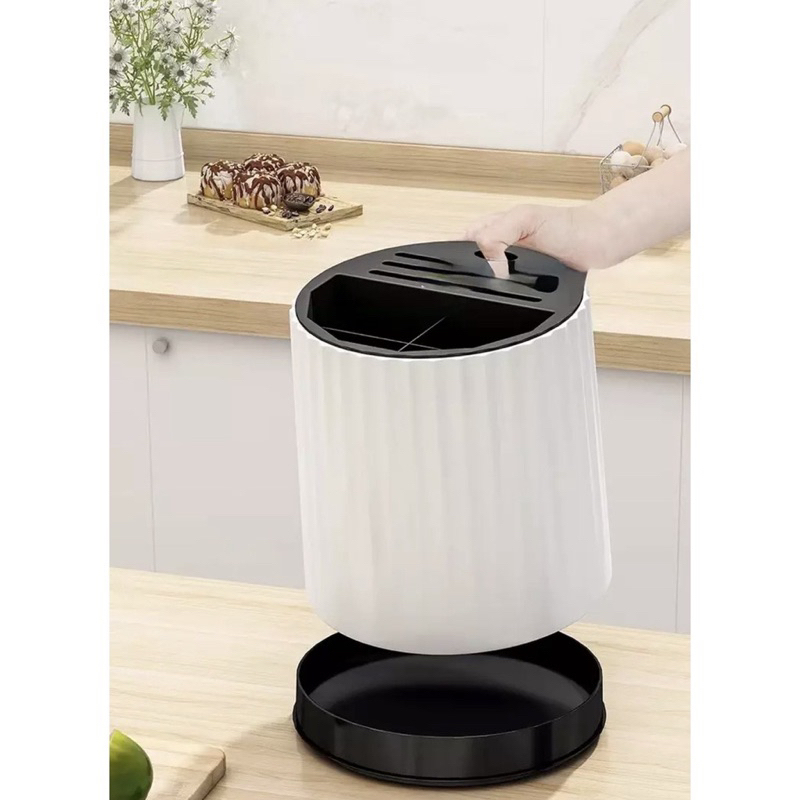 360 Rotating Large Kitchen Knife Storage Rack Cutlery Holder Organiser ...