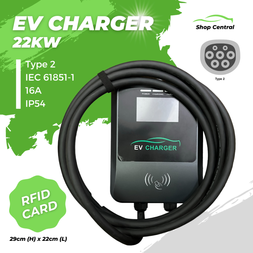 EV Charger 22KW 16A 3 Phase EVSE Wallbox EV Charging Station with Type ...