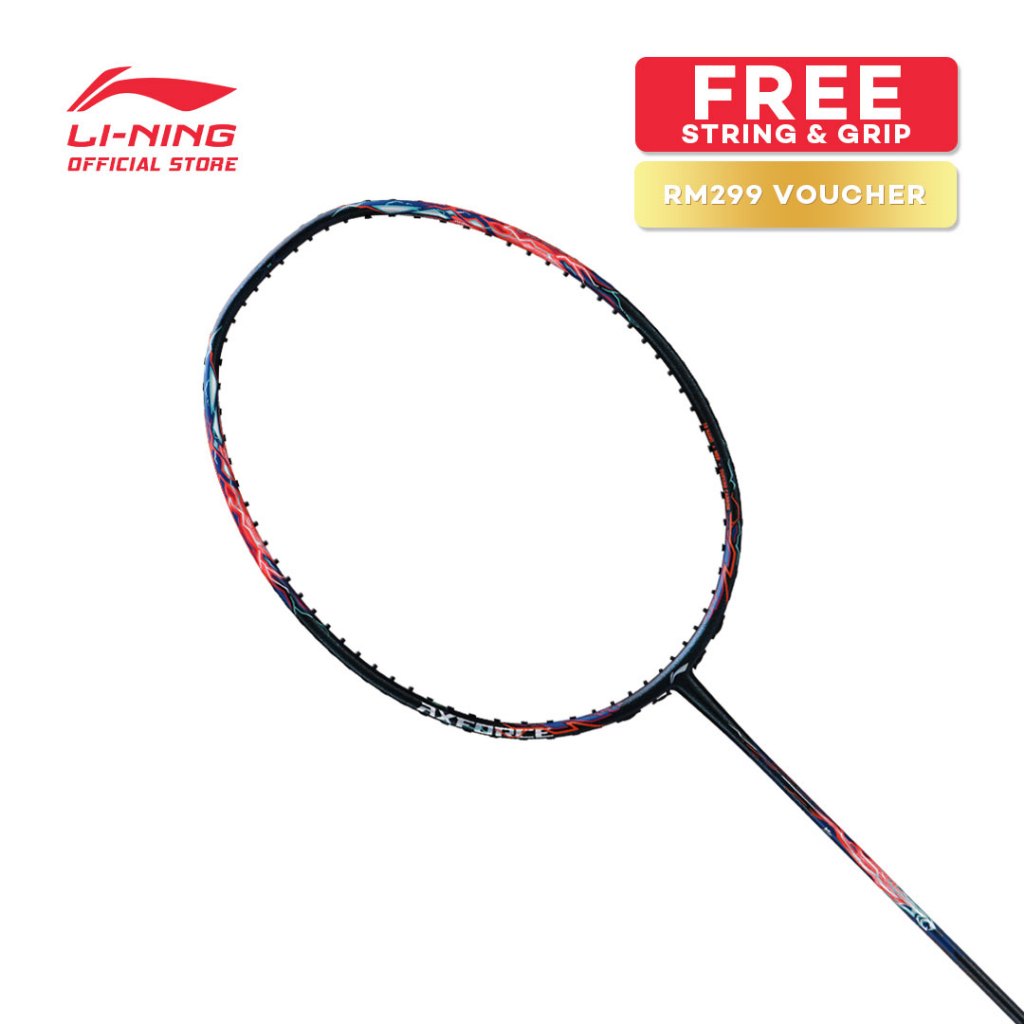 LI-NING AXFORCE 90 TIGER MAX BADMINTON RACQUET - NAVY/RED - AYPS071-1 ...