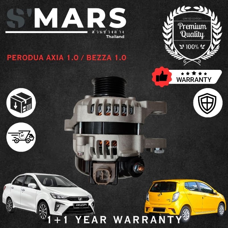 Perodua Axia 1.0, Bezza 1.0 [27060-BZ260] Alternator (100% New) 6PK ...