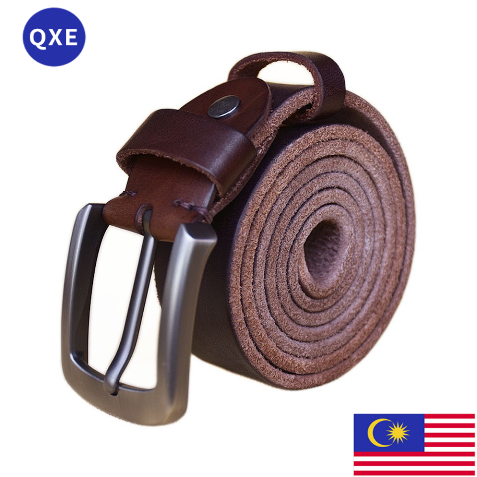 【malaysia Stock】grade A 100 Cowhide Leather Belt For Men Tali Pinggang