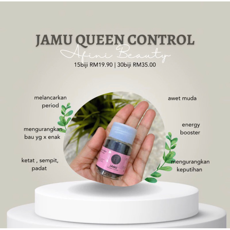 💯𝗢𝗥𝗜𝗚𝗜𝗡𝗔𝗟💯JQC JAMU QUEEN CONTROL BY AFINI BEAUTY Shopee Malaysia