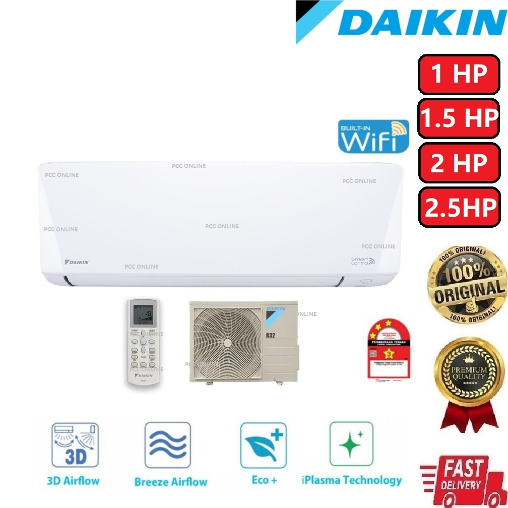 Daikin Air Conditioner Ftv A Series R32 1 0hp 1 5hp 2 0hp 2 5hp Wifi
