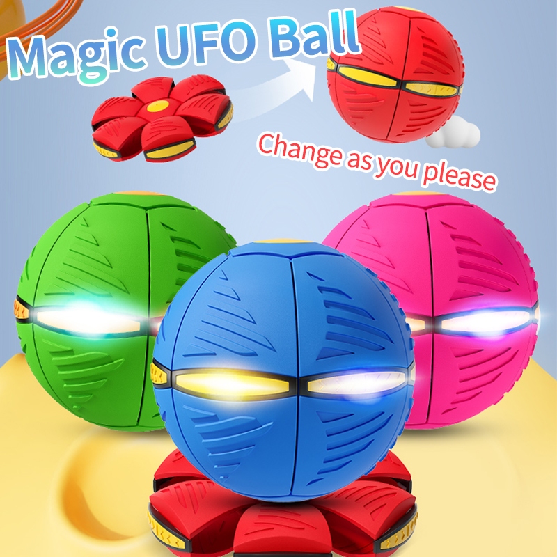 Magic Flying Saucer Ball UFO ball Flat Disc Ball Toy Outdoor Kid Sports
