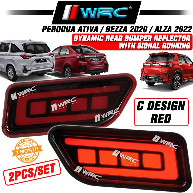 Perodua Ativa / Bezza 2020 / Alza 2022 Dynamic Rear Bumper Reflector ...