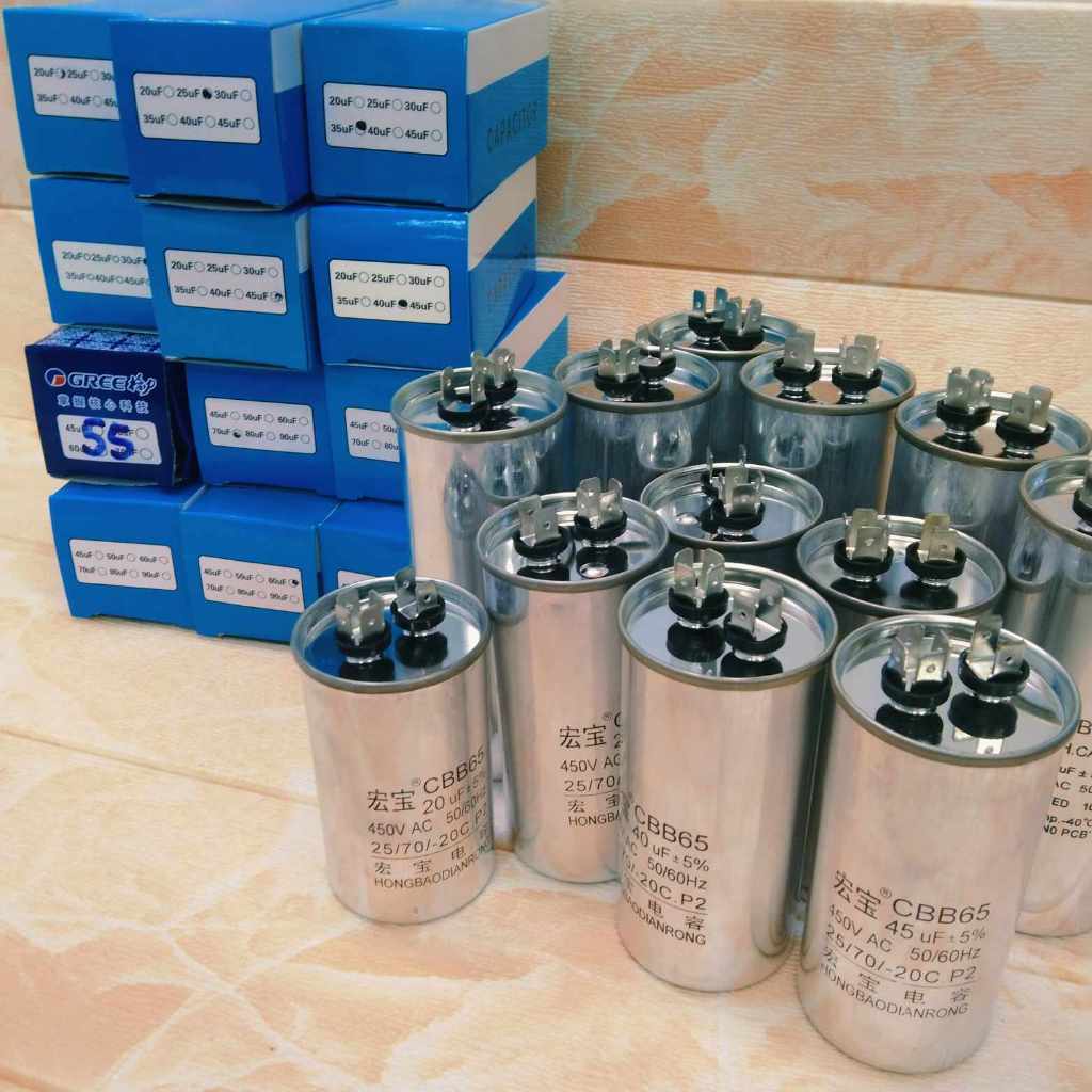 Kapasitor Aircond Outdoor Compressor Motor Runing Mesin Fridge Washes