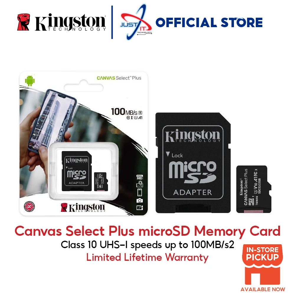 Kingston Technology Canvas Select Plus 64 Go MicroSDXC UHS-I Classe 10