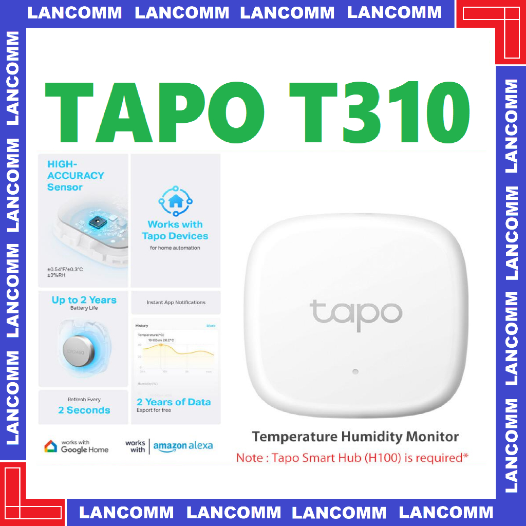TP-Link Tapo Smart Temperature & Humidity Sensor (Tapo T310), Free