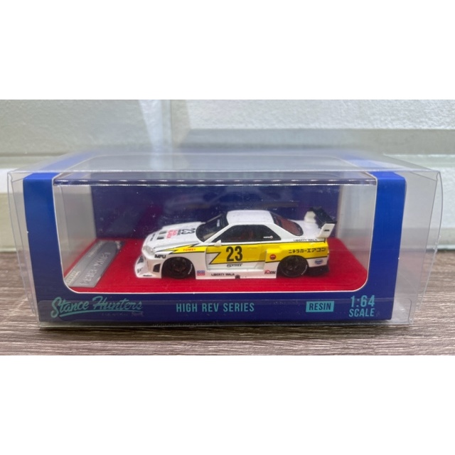 Stance Hunters 1/64 Nissan Skyline GTR R34 Silhouette LBWK White/Yellow ...