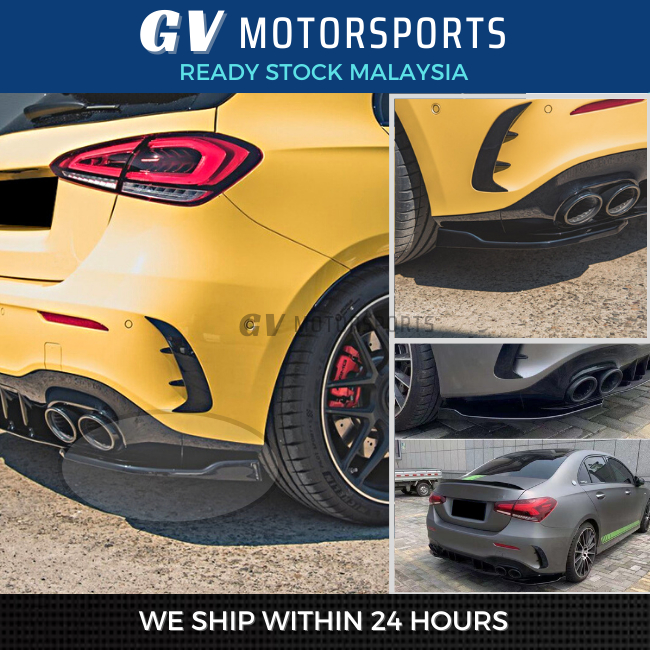 Autospoiler Universeel, Voor Mercedes Benz A-Klasse W177 2019-2024, Racing Sport Achterklep Boot Car Spoiler/Ducktail Lip Vleugels - Plakken installeren,aBlack