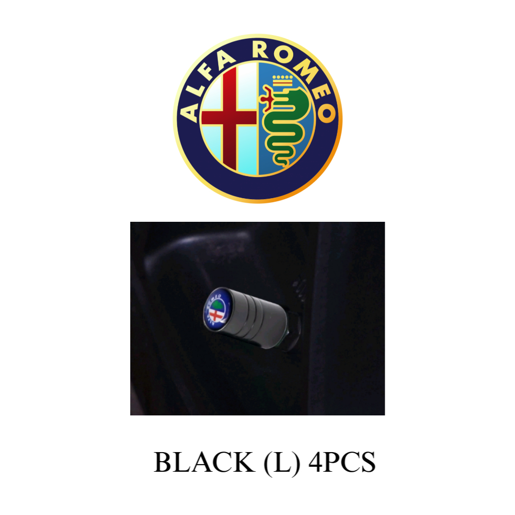 Alfa Romeo Tyre Valve Cap Alfa Romeo Tire Valve Cover (4 pcs) Shopee
