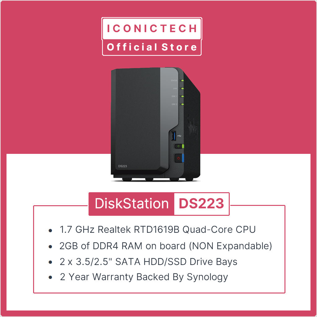 Synology NAS DiskStation DS223 クアッドコア - PC周辺機器