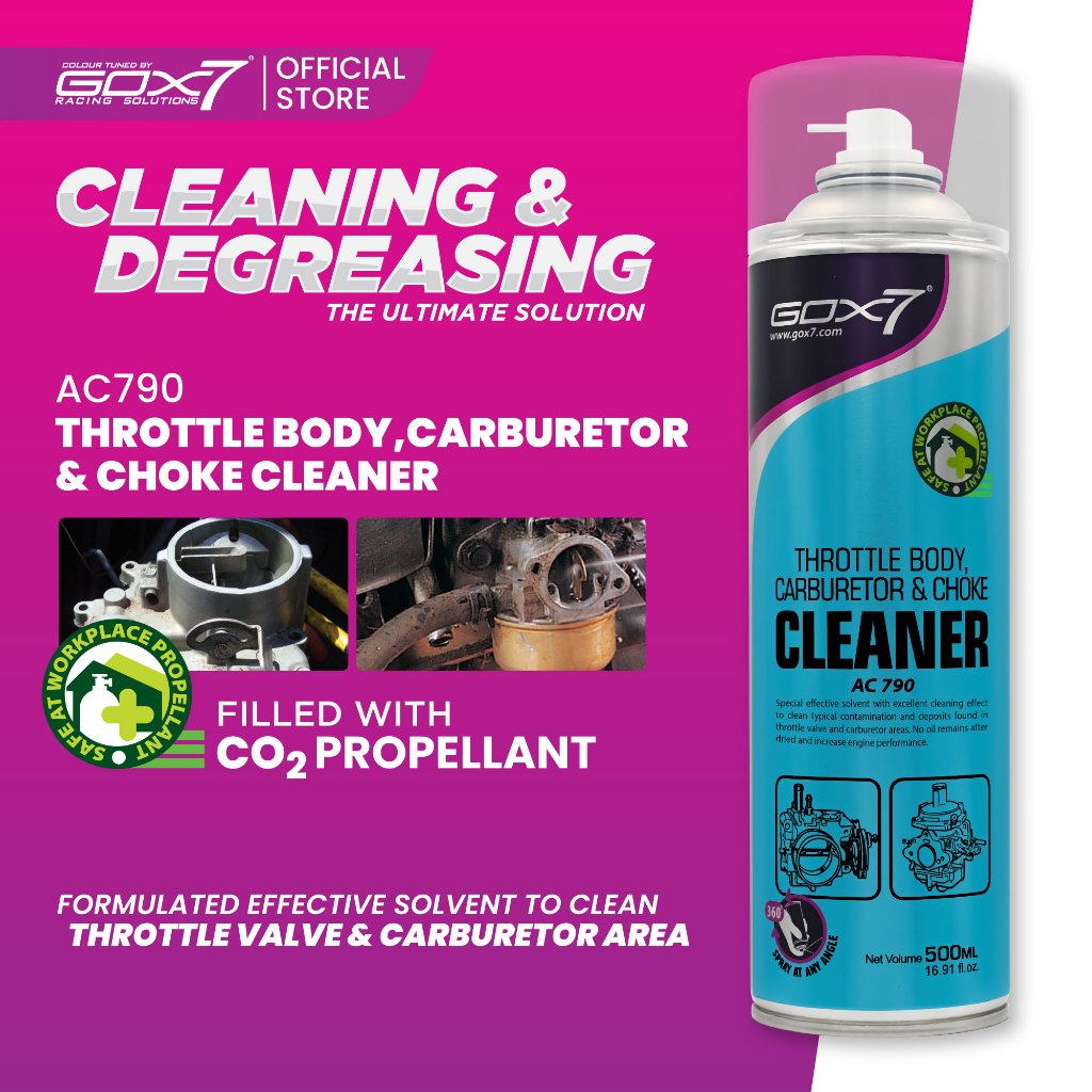 Gox7 AC790 Throttle Body, Carburetor And Choke Cleaner500ml Spray