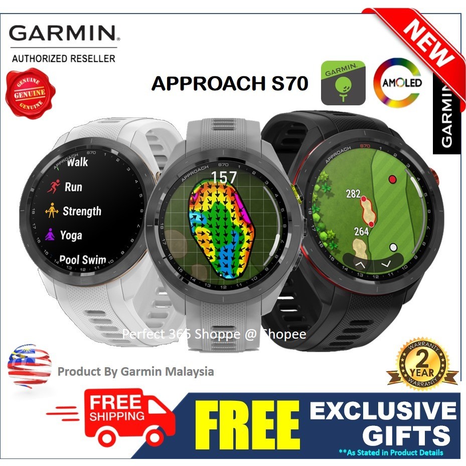 🇲🇾 Garmin Approach S70 AMOLED ( 42 / 47mm ) Golf Premium GPS Smart ...