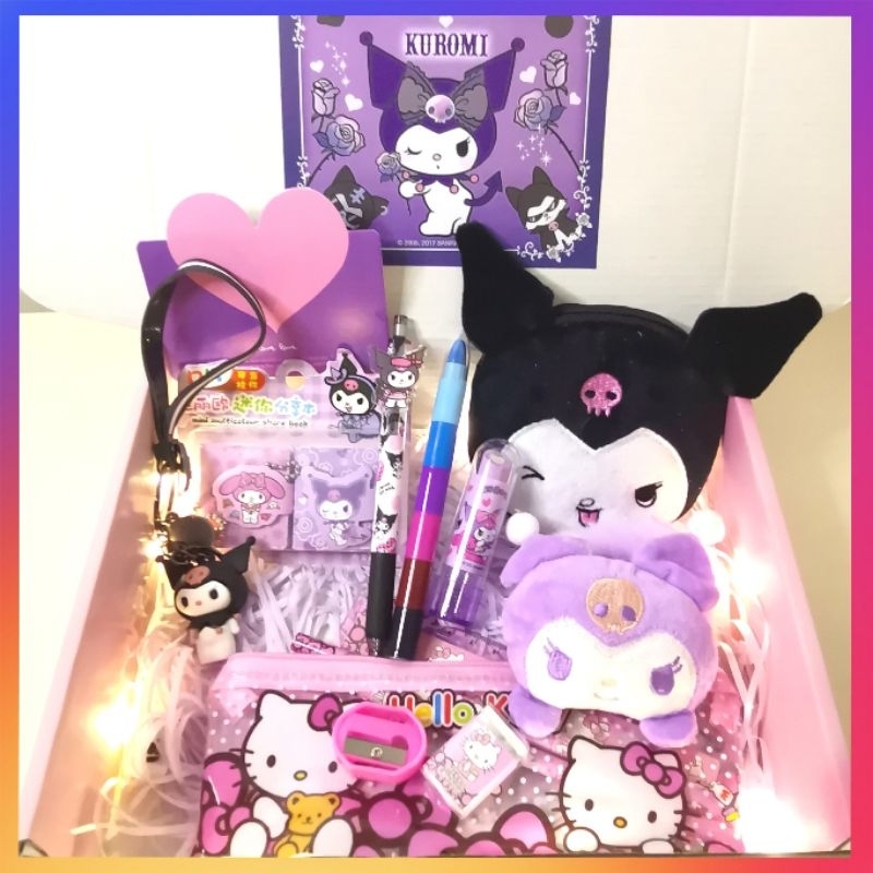 Cute Pink Kuromi Mermaid Bear Cat Surprise Gift Box Stationary Girl