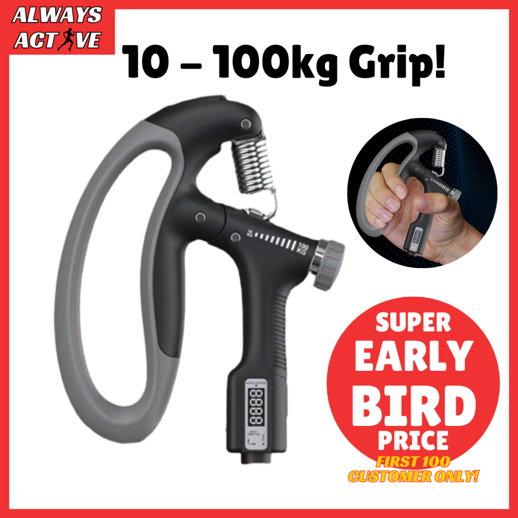100KG] Adjustable Hand Grip Counter Forearm Trainer Grip Hand Grip