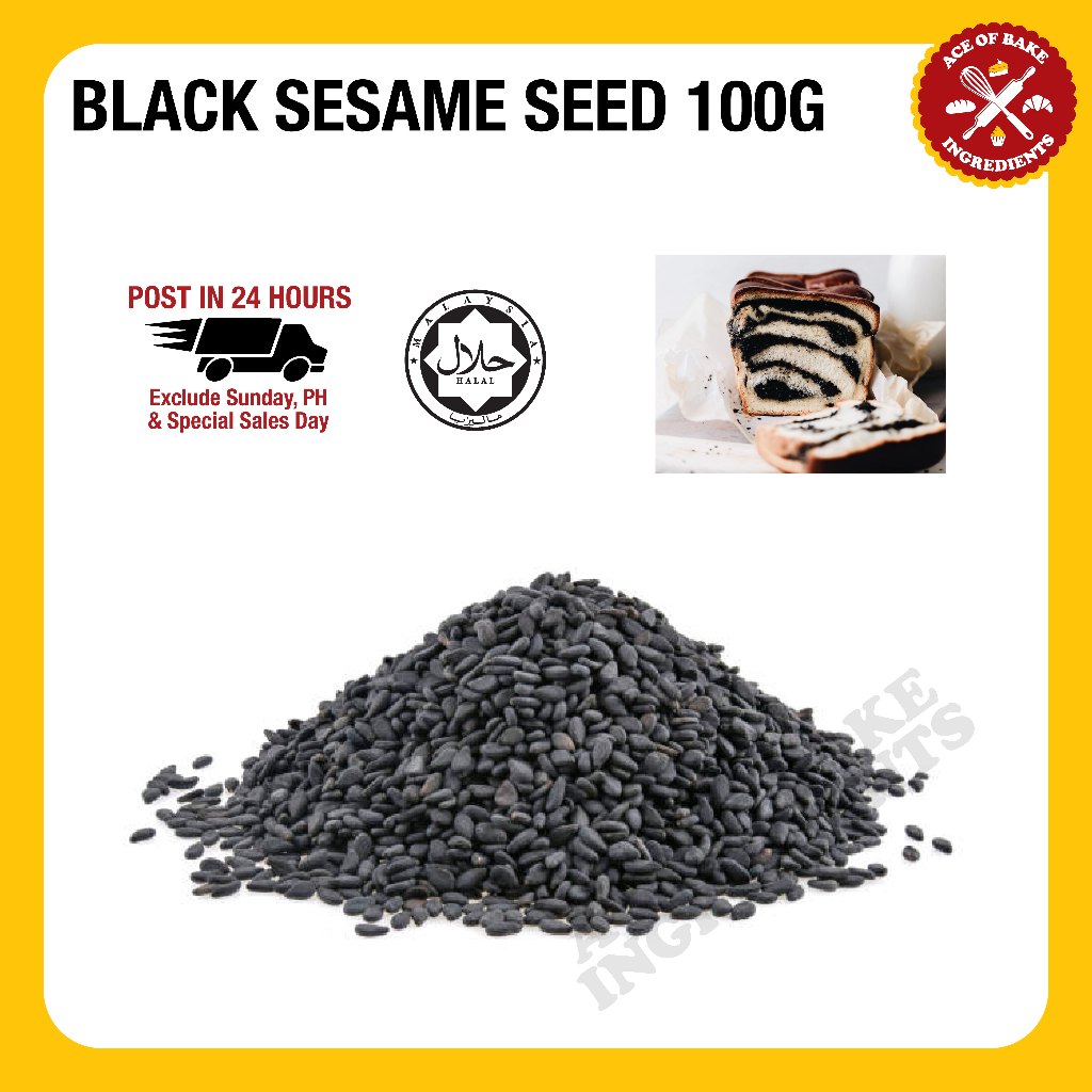 Hulled Black Sesame Seed 100g | Shopee Malaysia