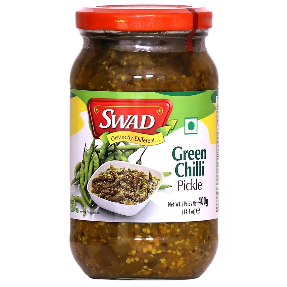 SWAD Green Chilli Pickle 400g (Product of India) Export pack | Premium ...
