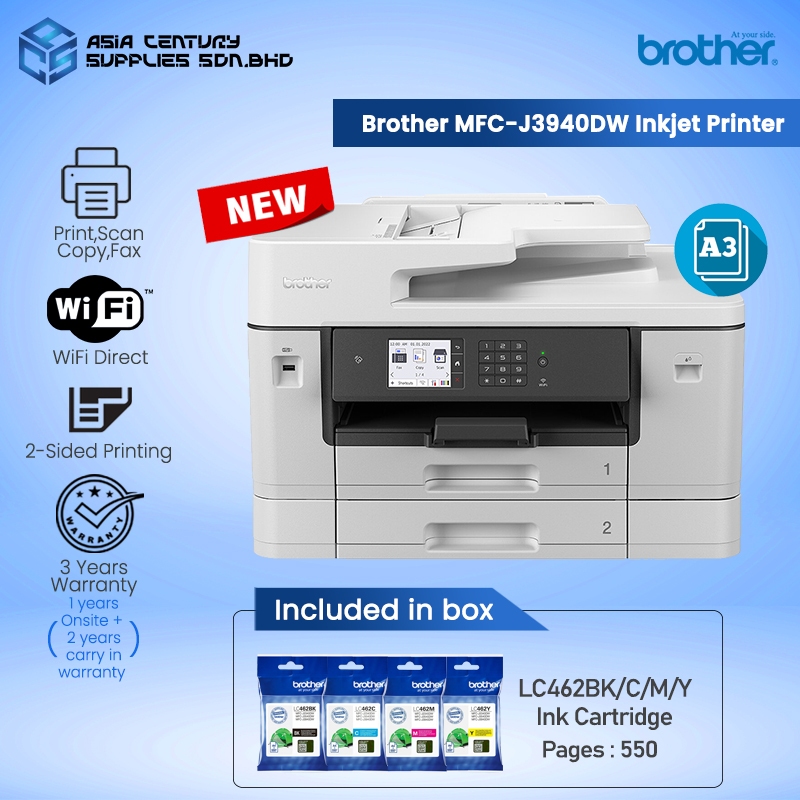 Brother MFC-J3940DW All In One InkJet A3 Printer/ Automatic Duplex ...