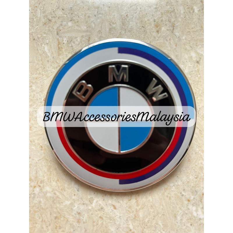 74mm BMW 50th Anniversary Emblem Replacement (1 Year Warranty) | Shopee ...
