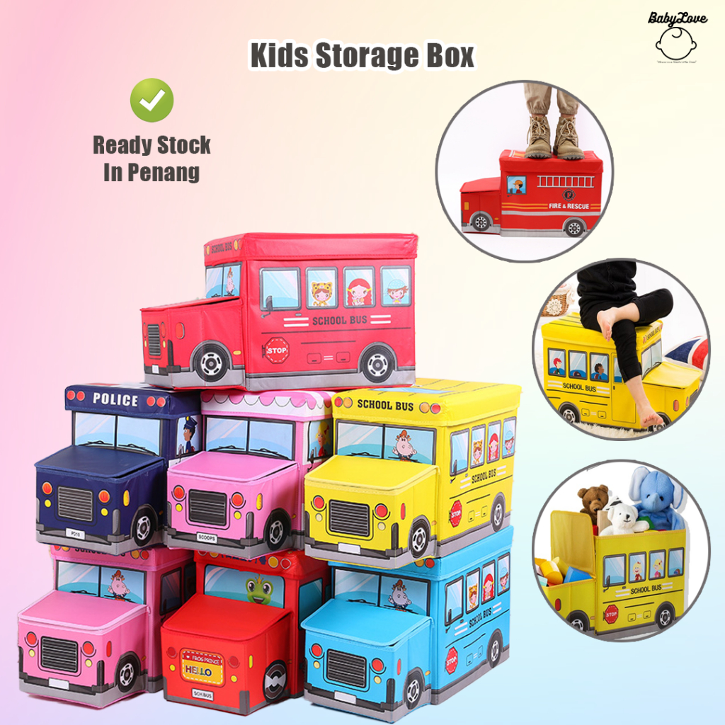 Kid Vehicle Storage Box Foldable Organizer Multipurpose Box | Shopee ...