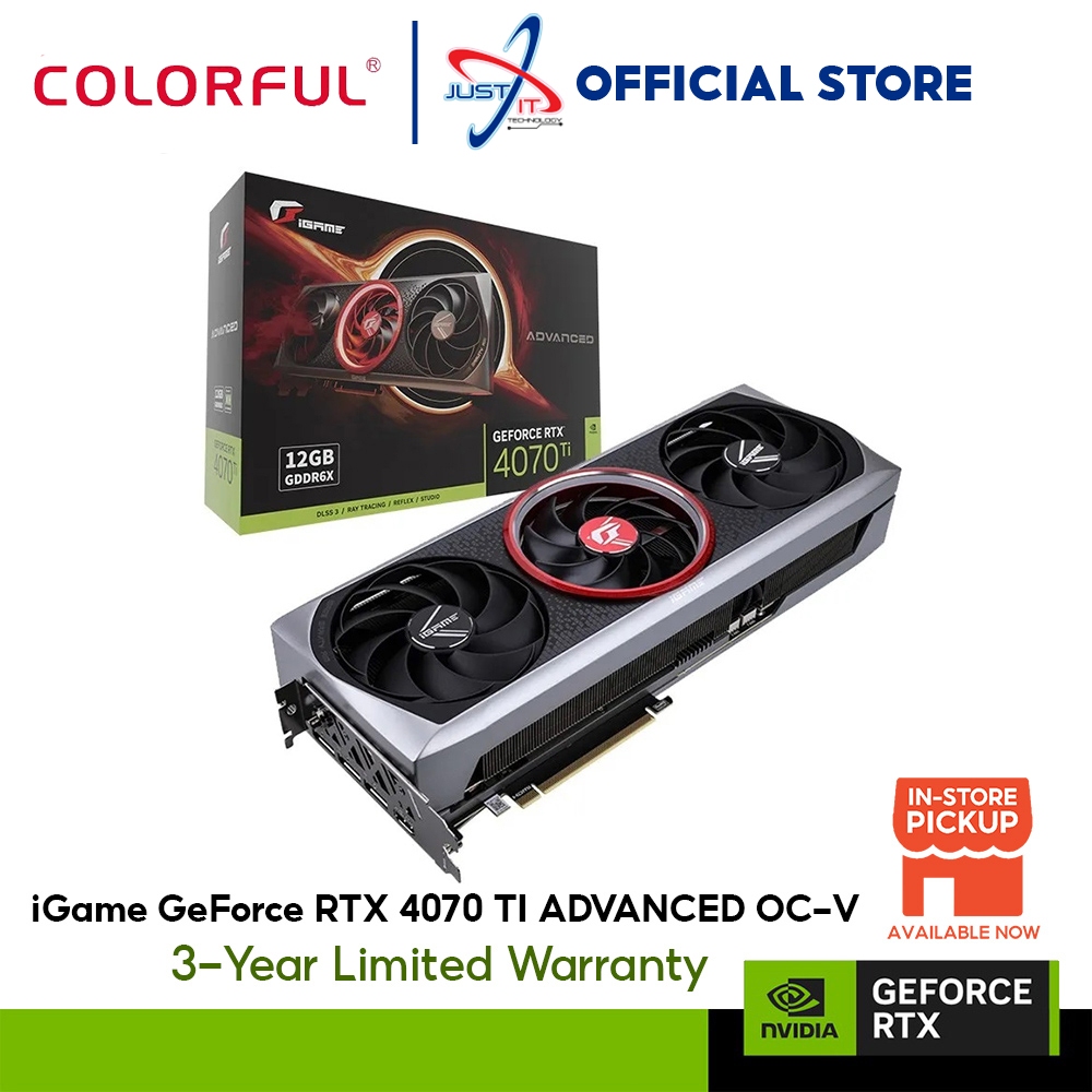 Colorful IGAME GeForce RTX4070 TI Advanced OC-V GDDR6X Graphics Card ...