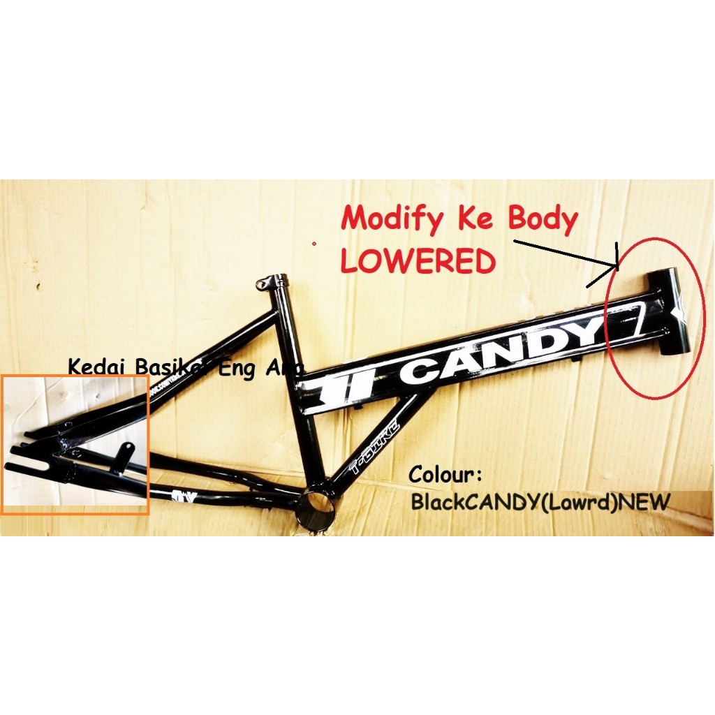 Body Petak dengan sticker CANDY untuk basikal lajak size 20" boleh