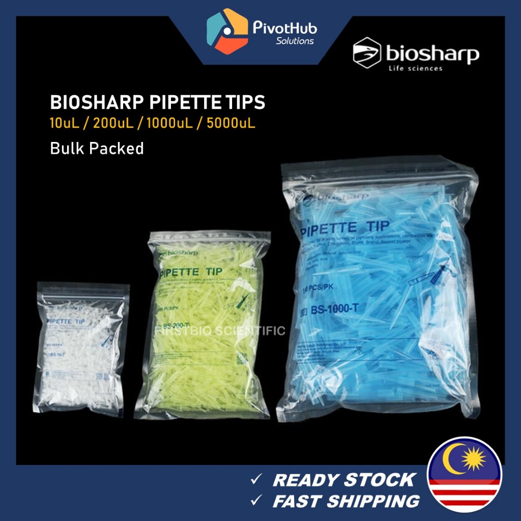 BIOSHARP Universal Pipette Tips PP Pipet Tip 10ul/200ul/1000ul/5000ul