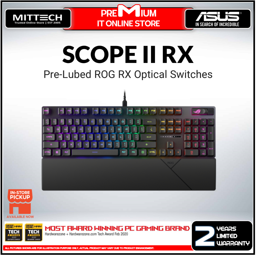 Asus Keyboard ROG STRIX SCOPE II RX Gaming | ROG RX Optical Mechanical ...