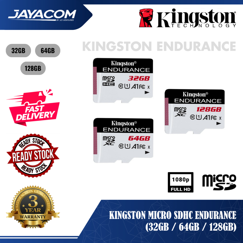 Kingston High Endurance SDCE Class 10 A1 UHSI U1 microSD Card (32GB