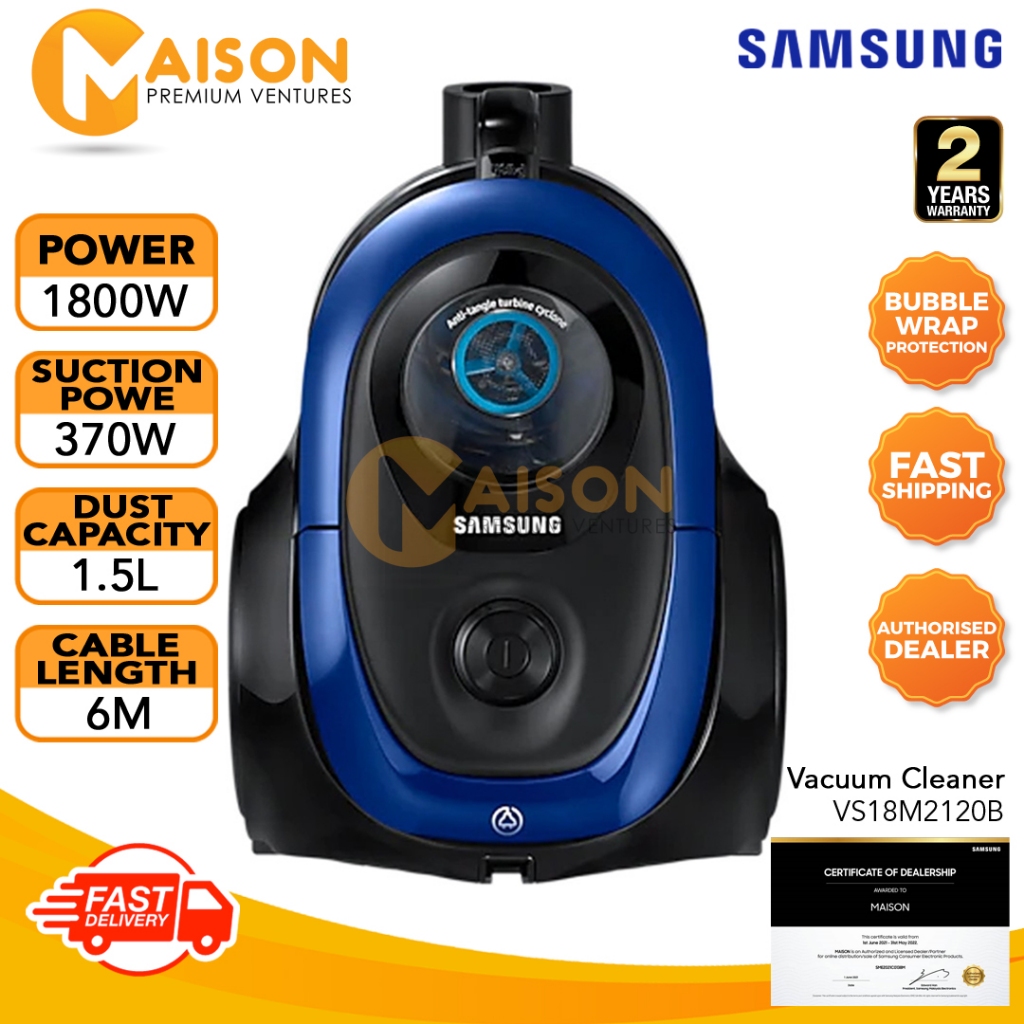 [Sales] Samsung Bagless Vacuum Cleaner 1800W VC18M2120SB (2 Years