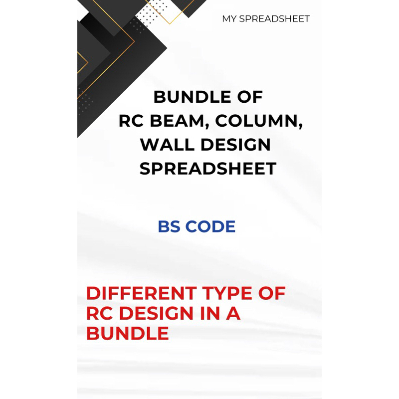 Bundle of RC Beam, Column & Wall Design Spreadsheet on BScode | Shopee ...