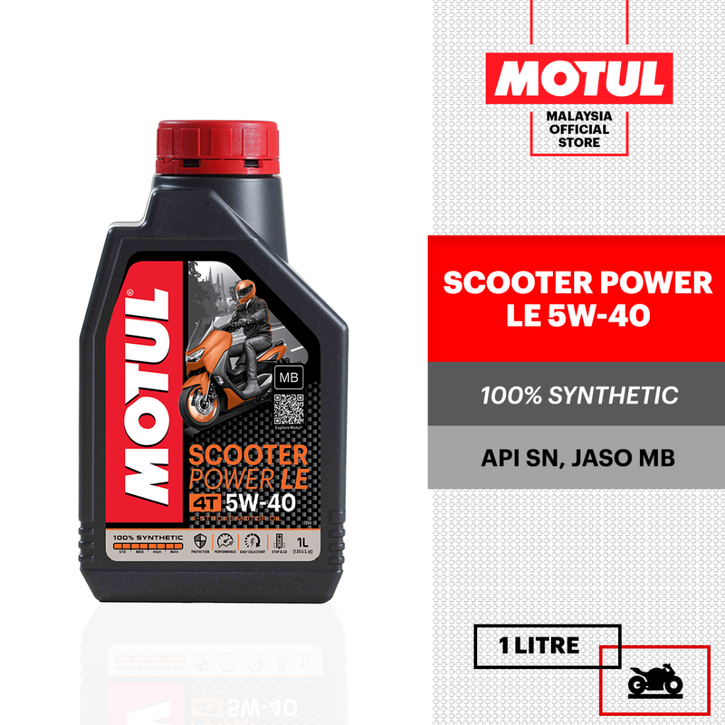 MOTUL Scooter Power LE 4T 5W40 Synthetic Engine Oil (1L)