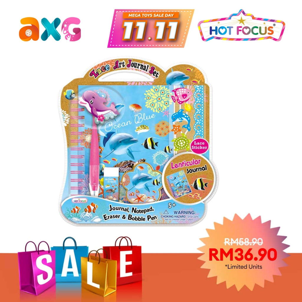 11.11 Sales Hot Focus 3D Lace Art Journal Set (253ABOB) Ready Stock