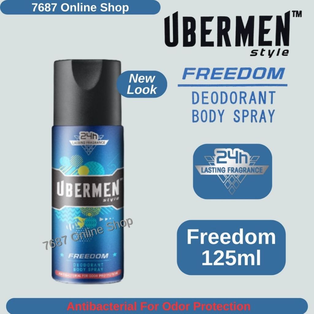 Ubermen Style Deodorant Body Spray - Freedom 125ml (New Look) | Shopee ...