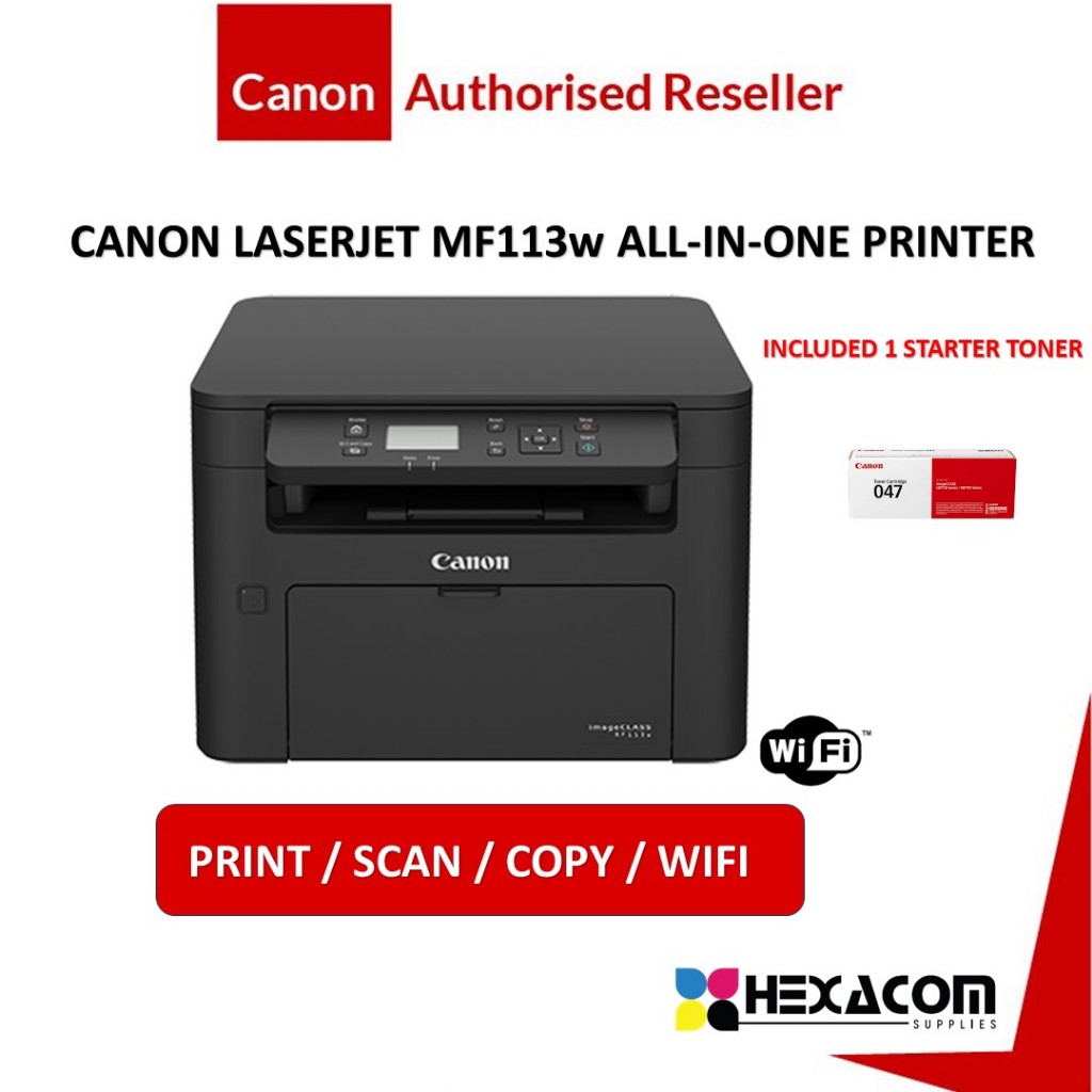 Canon Imageclass Mf113w All In One Mono Laser Printerprintscancopywifi3 Years Onsite 0995