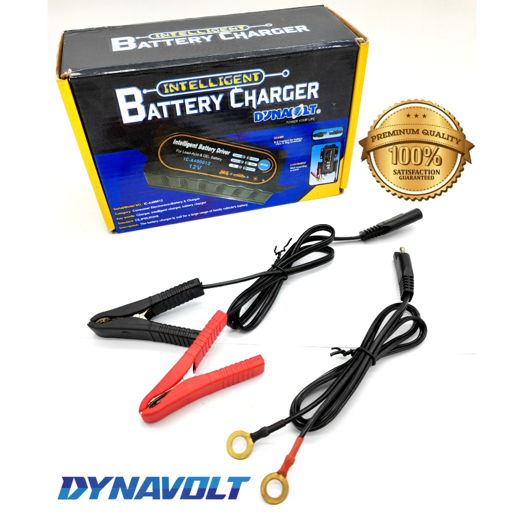 Battery Charger Accessories 12V DYNAVOLT Motorcycle Lorry Repair