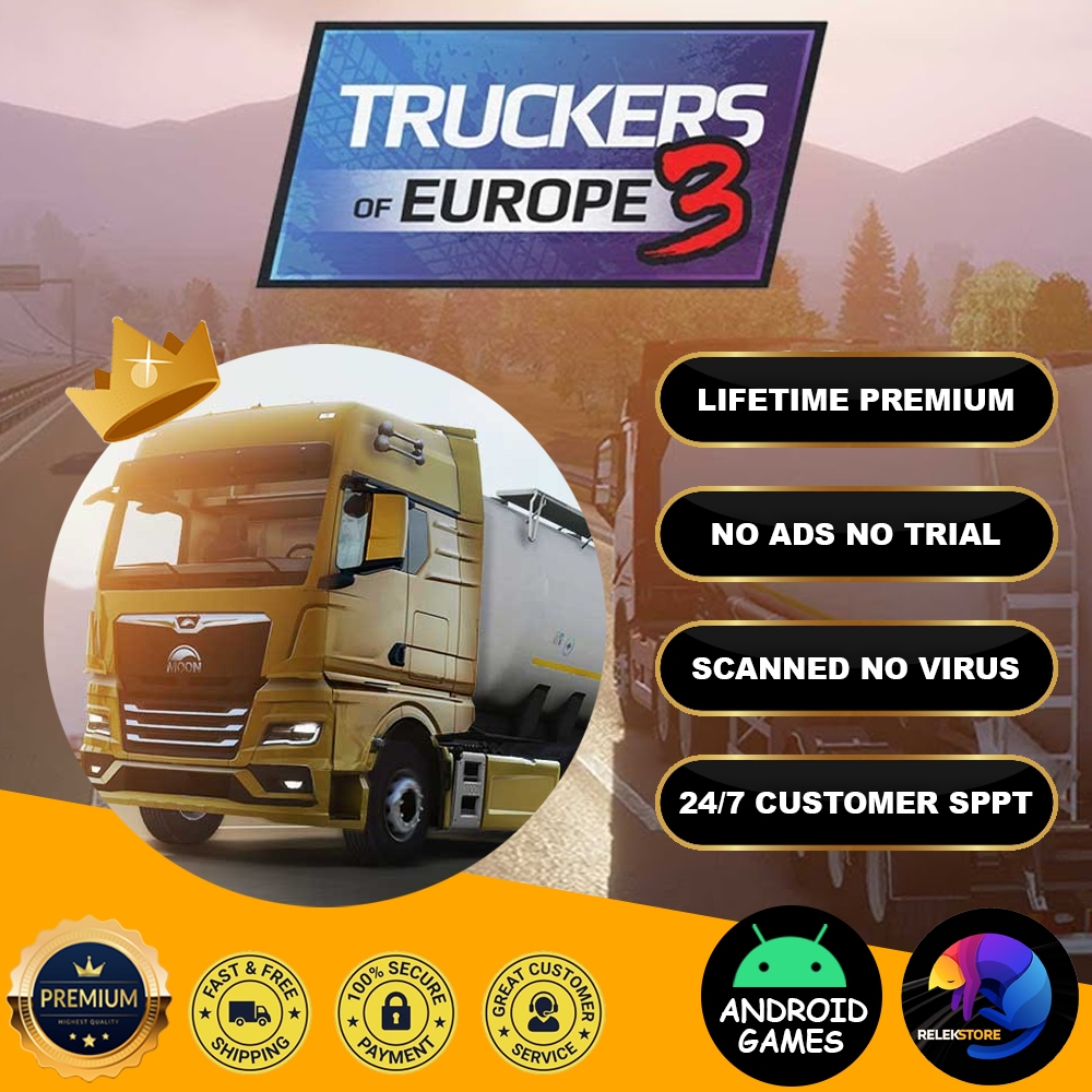 Truckers of Europe 3 Premium⭐TOP-RATED⭐❤️Android GAME | 👑Lifetime  Premium👑 | Ultimate PRO