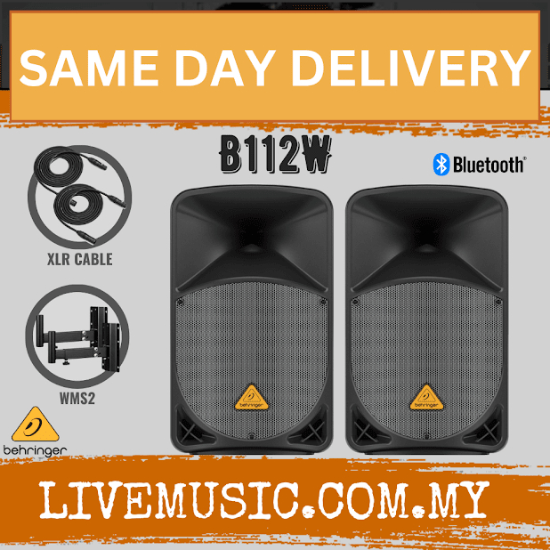Behringer Eurolive B112W 1000W 12" Powered Speaker with Bluetooth With ...