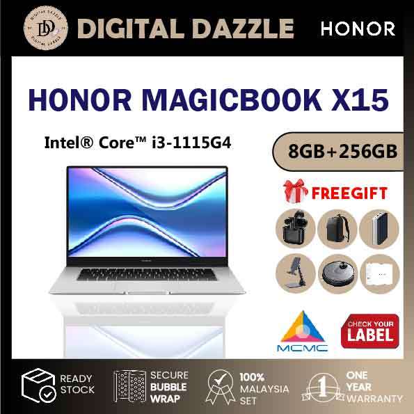 HONOR MagicBook X15 i3-1115G4 [8GB RAM 256GB SSD] - Original HONOR ...