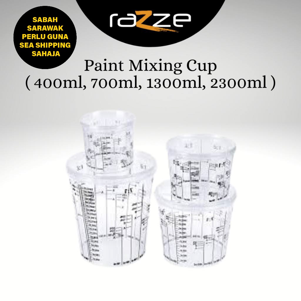 Paint Mixing Cup ( 400ml, 700ml, 1300ml, 2300ml ) Shopee Malaysia