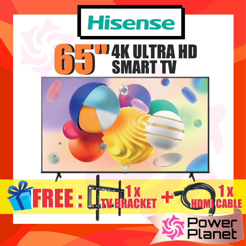 [ FREE TV BRACKET & HDMI CABLE ] Hisense 65" 4K UHD 65A6100K Smart TV A6100K (Digital Tv) Ultra