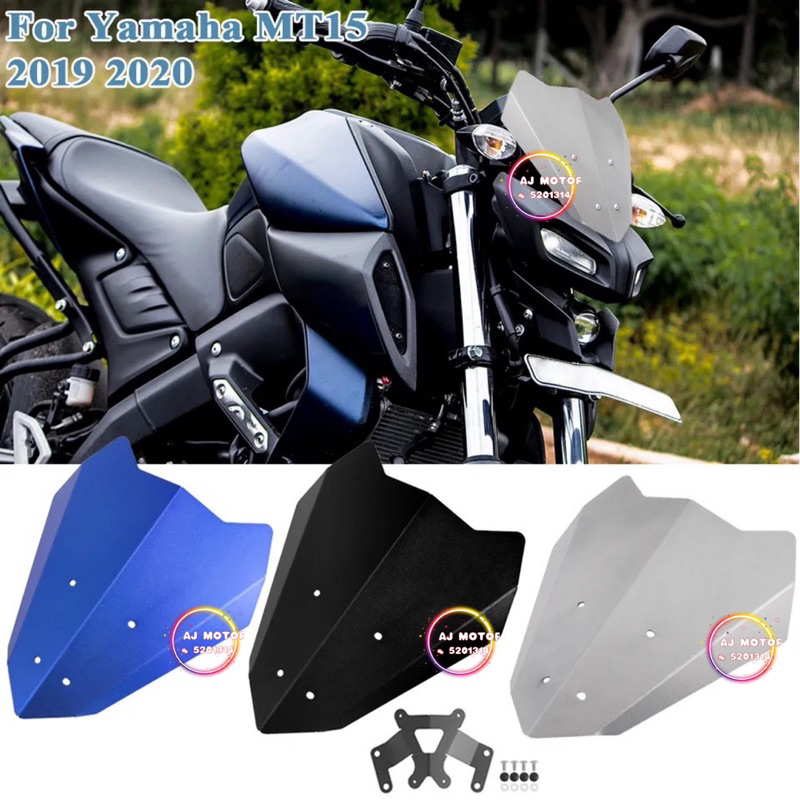 YAMAHA MT15 V1 V2 WINDSHIELD WINDSCREEN CNC HEAD LAMP CAP HEADLIGHT ...