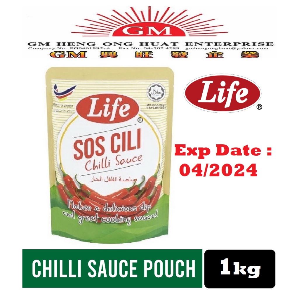 LIFE SOS CILI PACK 1KG / LIFE CHILLI SAUCE POUCH 1KG Shopee Malaysia