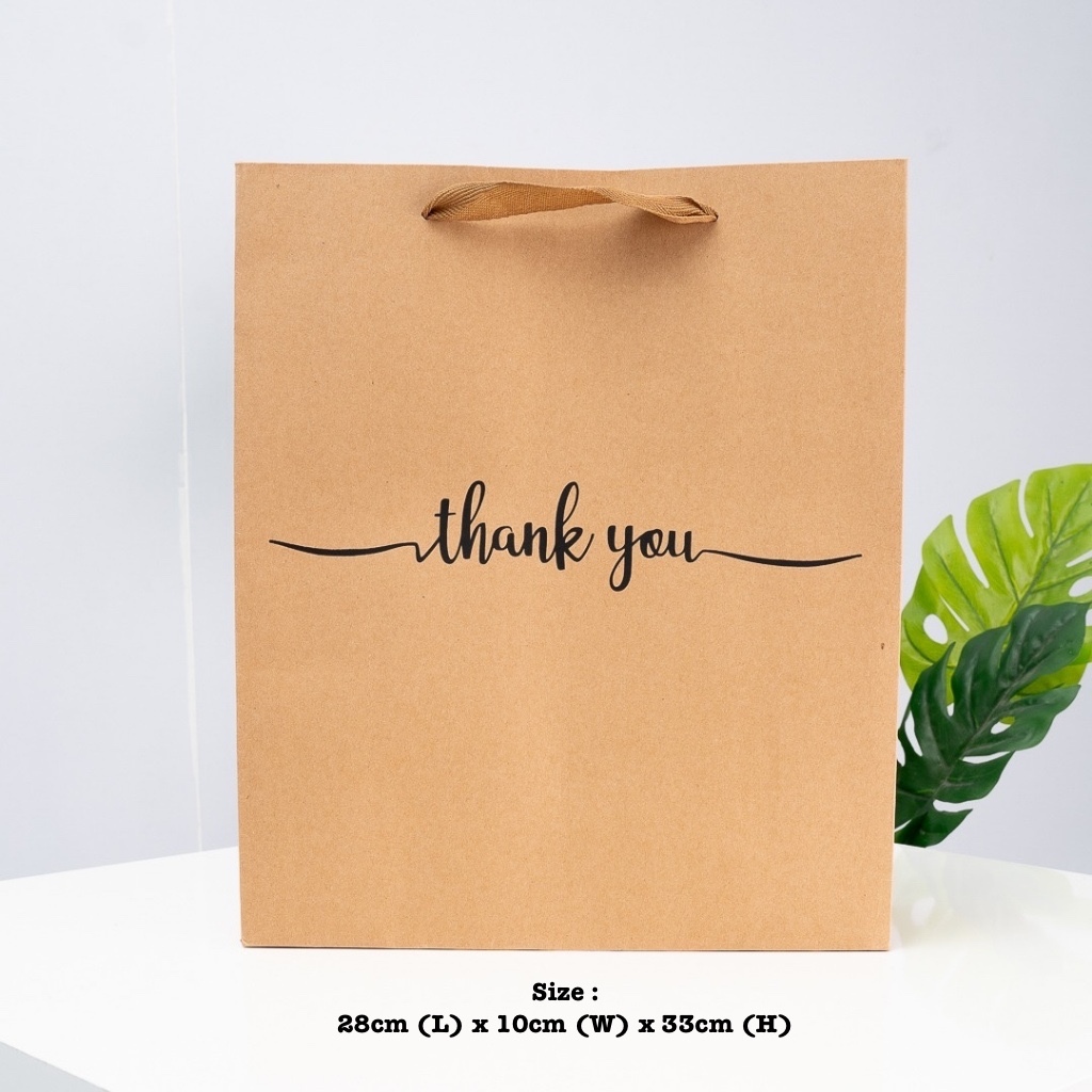 THANK YOU Brown Kraft Paper Bag | Gift Paper Bag | Kraft Goodies Bag