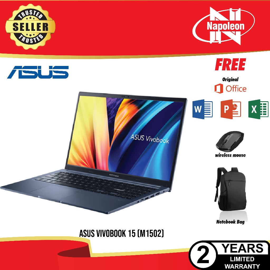 ASUS Vivobook 15 M1502I-ABQ273WS - BLUE (R7-4800H,H&S,8G,512GB,RADEON ...