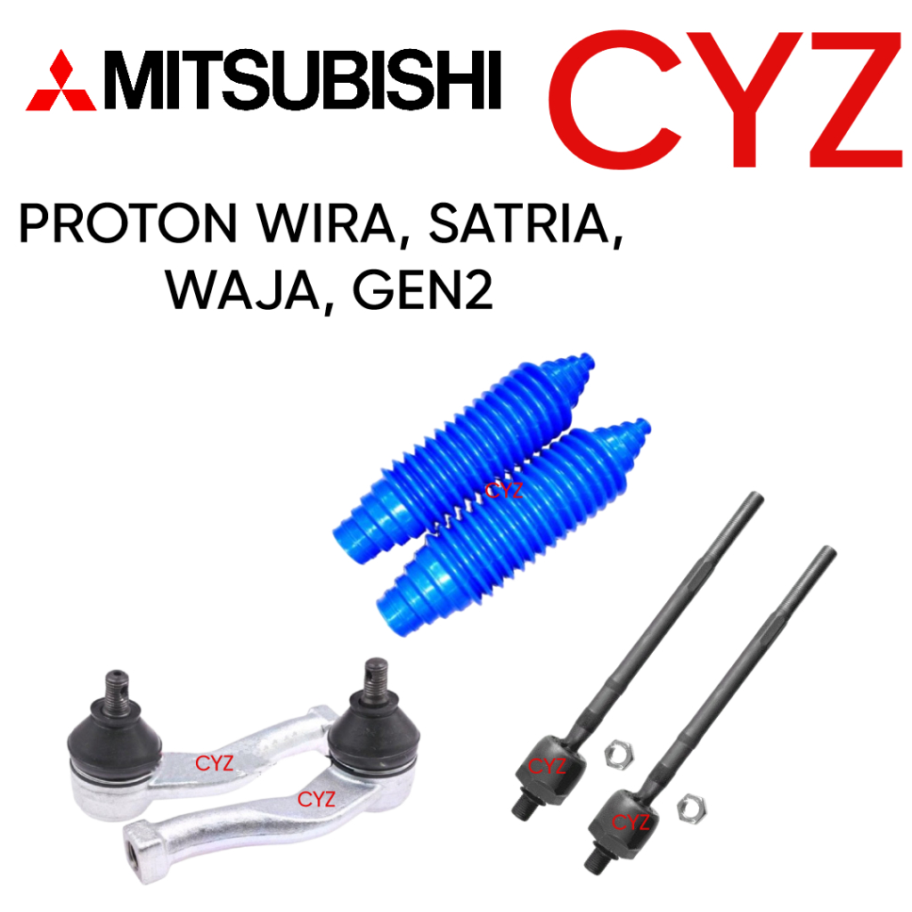 Set Tie Rod End Rack End Steering Boot Proton Saga Persona Wira Satria Waja Gen