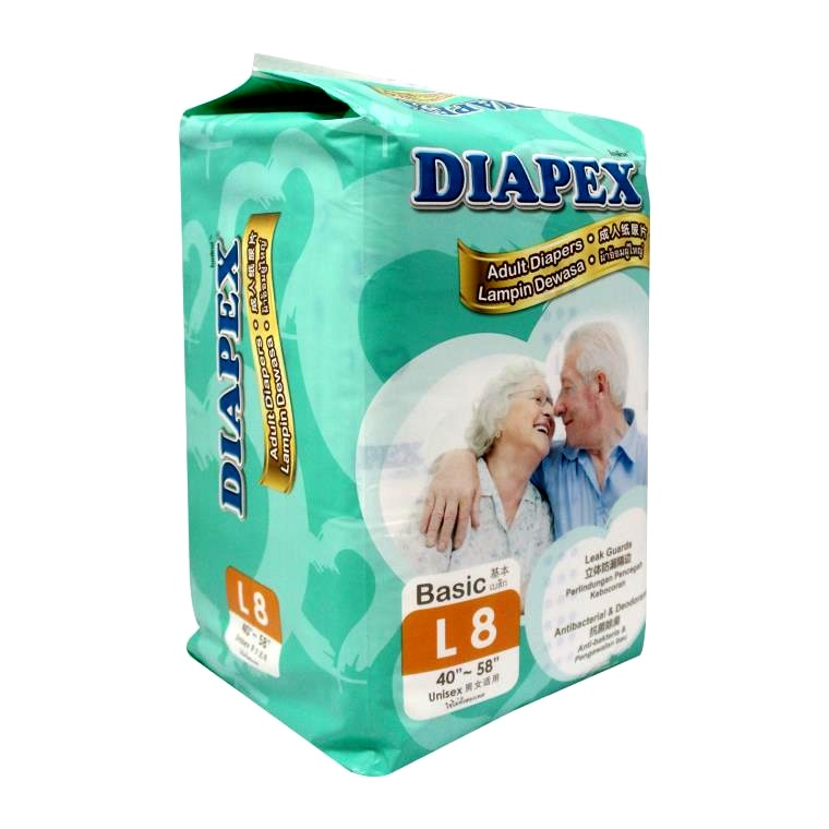 Diapex Basic Adult Diaper Tape Unisex L8 | Shopee Malaysia