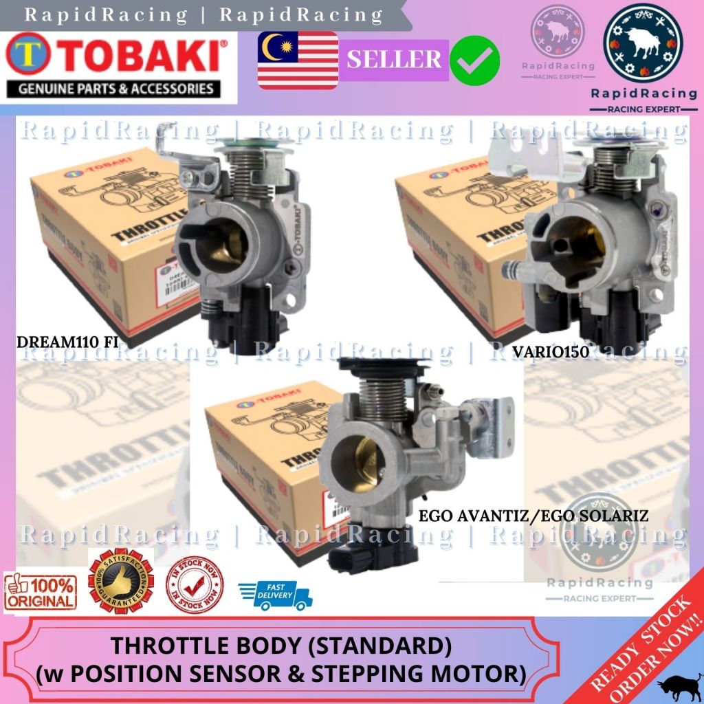 Tobaki Standard Throttle Body + Position Sensor + Stepping Motor 【Honda ...